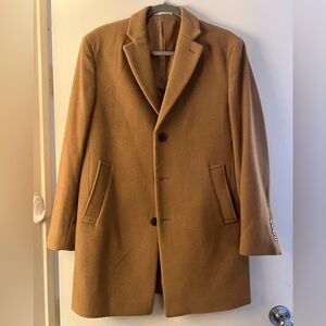 Calvin Klein Men's Camel Overcoat
